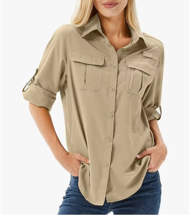 Women's UPF 50 Long-Sleeve Outdoor Hiking Shirt