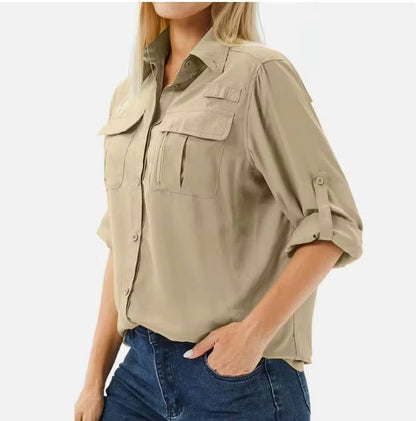 Women's UPF 50 Long-Sleeve Outdoor Hiking Shirt