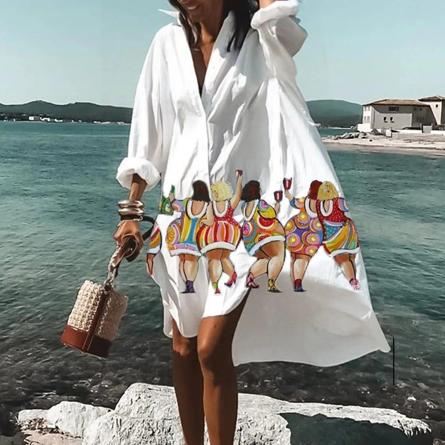 Everyday Summer Button-Down Shirt Dress for Women