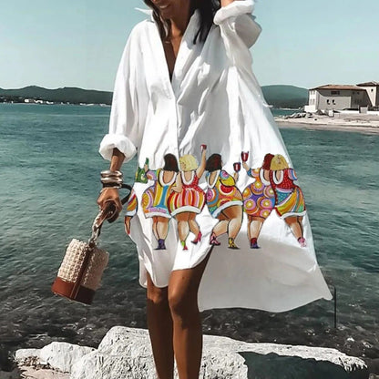 Everyday Summer Button-Down Shirt Dress for Women