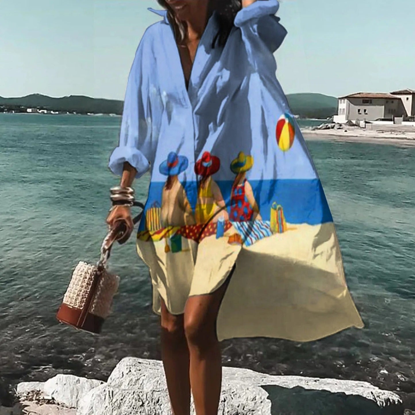 Everyday Summer Button-Down Shirt Dress for Women
