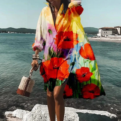 Everyday Summer Button-Down Shirt Dress for Women