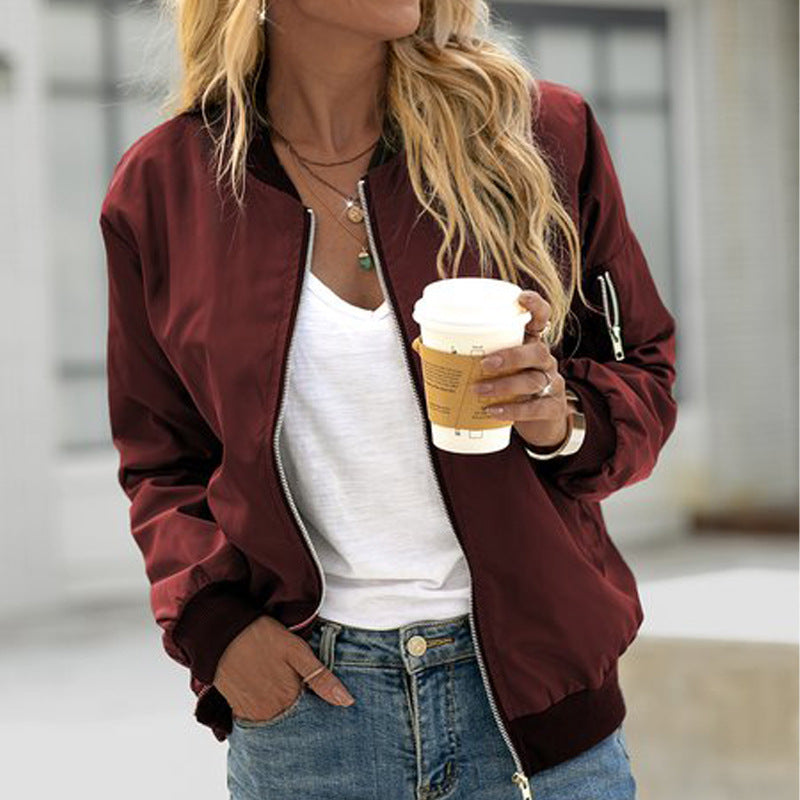 Women's Classic Zip-Front Casual Jacket