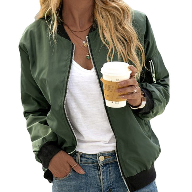Women's Classic Zip-Front Casual Jacket