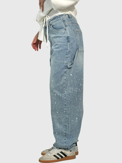 Women's Rhinestone Embellished Jeans