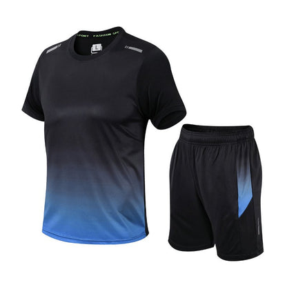 Men's Quick-Drying Breathable Athletic T-Shirt and Shorts Set