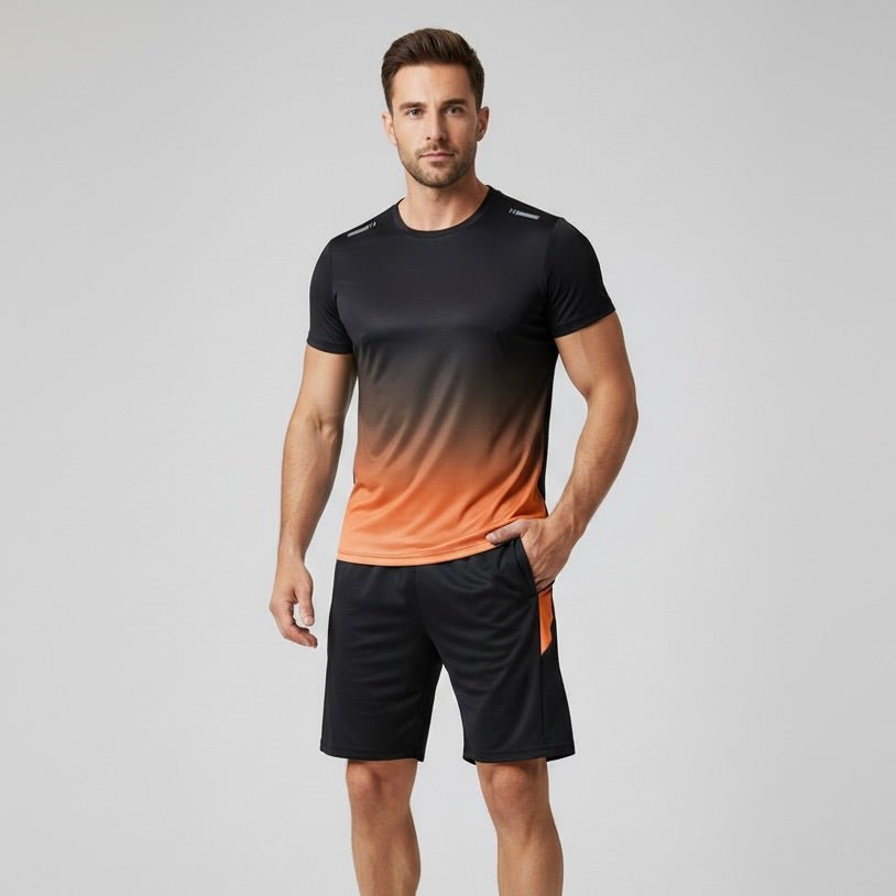 Men's Quick-Drying Breathable Athletic T-Shirt and Shorts Set