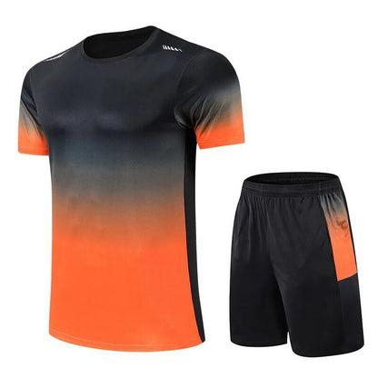 Men's Quick-Drying Breathable Athletic T-Shirt and Shorts Set
