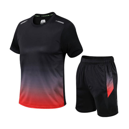 Men's Quick-Drying Breathable Athletic T-Shirt and Shorts Set