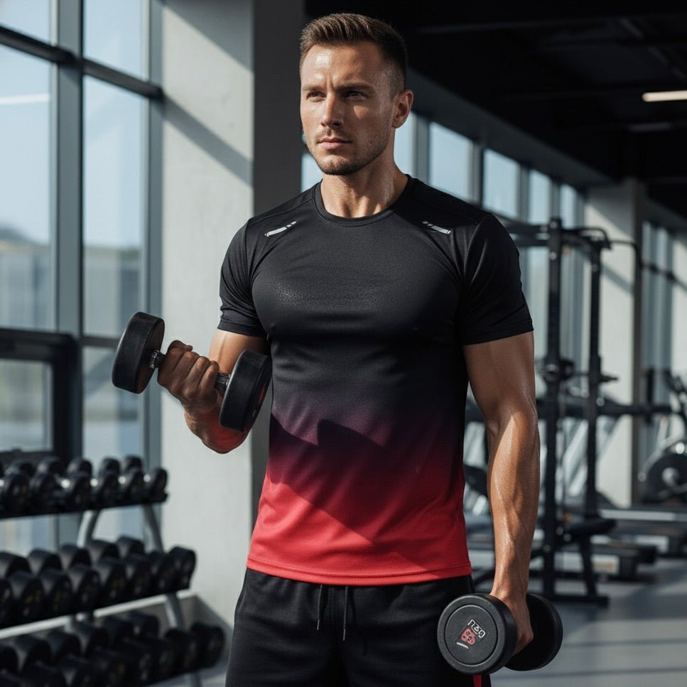 Men's Quick-Drying Breathable Athletic T-Shirt and Shorts Set