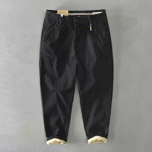 Men's Casual Tapered Chino Trousers
