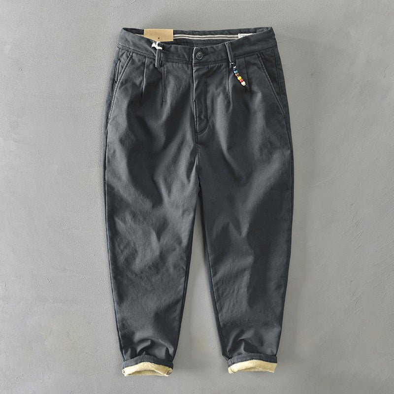 Men's Casual Tapered Chino Trousers