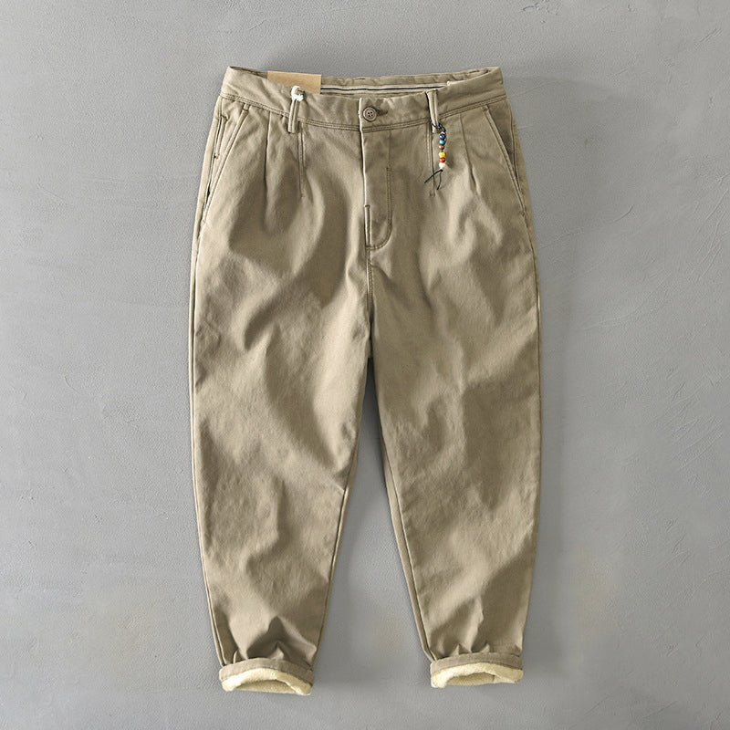 Men's Casual Tapered Chino Trousers
