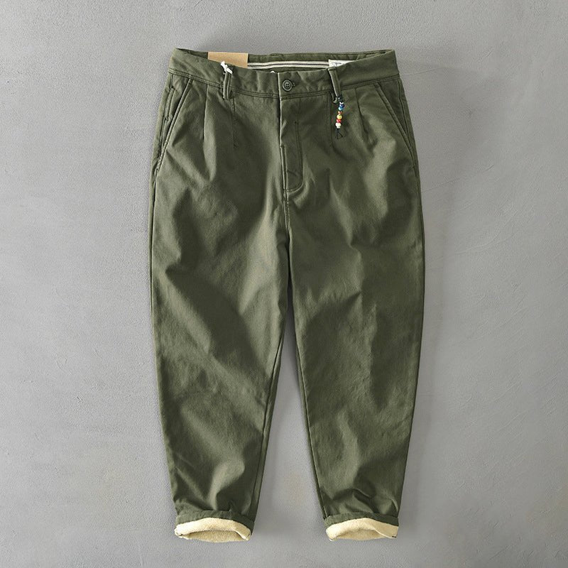Men's Casual Tapered Chino Trousers