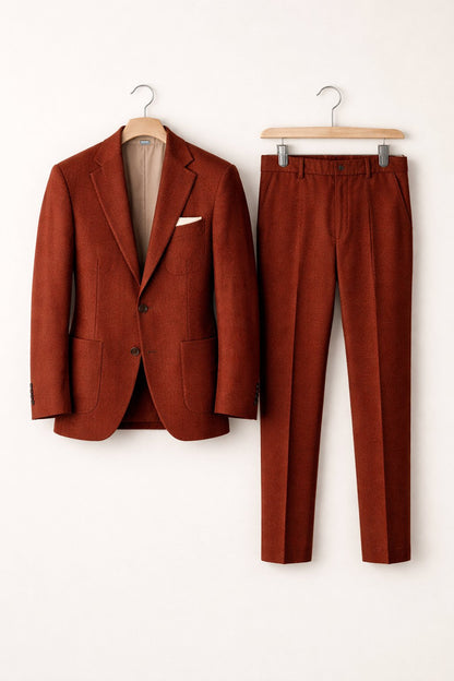 Men's Slate Blue Slim-Fit 2-Piece Formal Suit