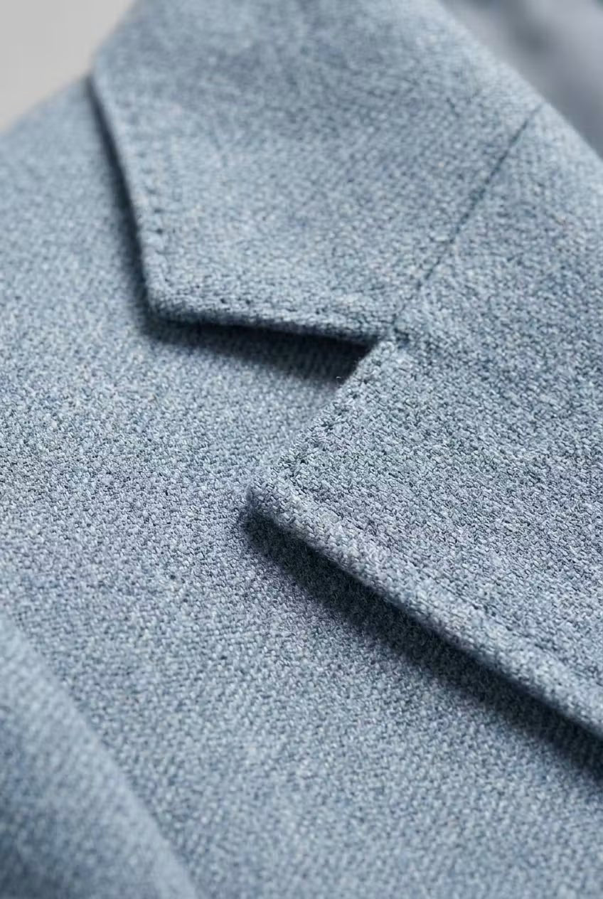Men's Slate Blue Slim-Fit 2-Piece Formal Suit
