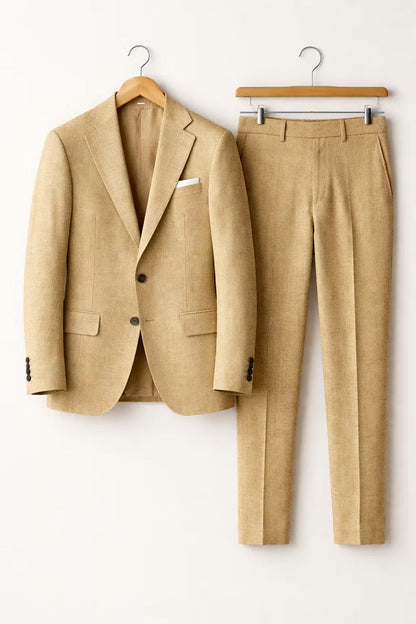 Men's Slate Blue Slim-Fit 2-Piece Formal Suit