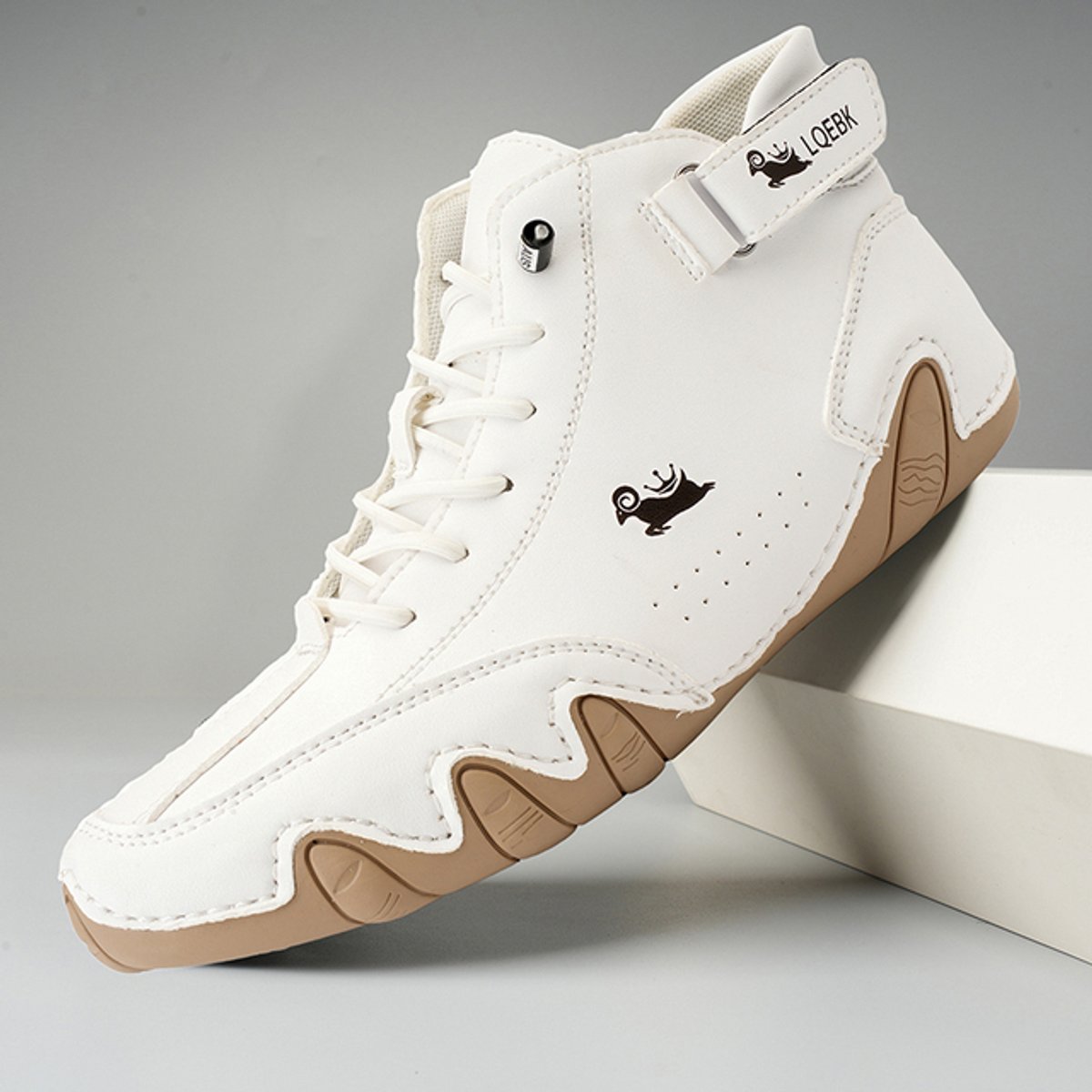 Men's Lace-Up Leather Ankle Boots for Walking