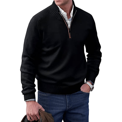 Men's Classic-Fit Quarter-Zip Knit Pullover Sweater
