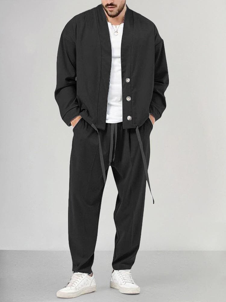 Men's Relaxed Overshirt and Matching Pants Set
