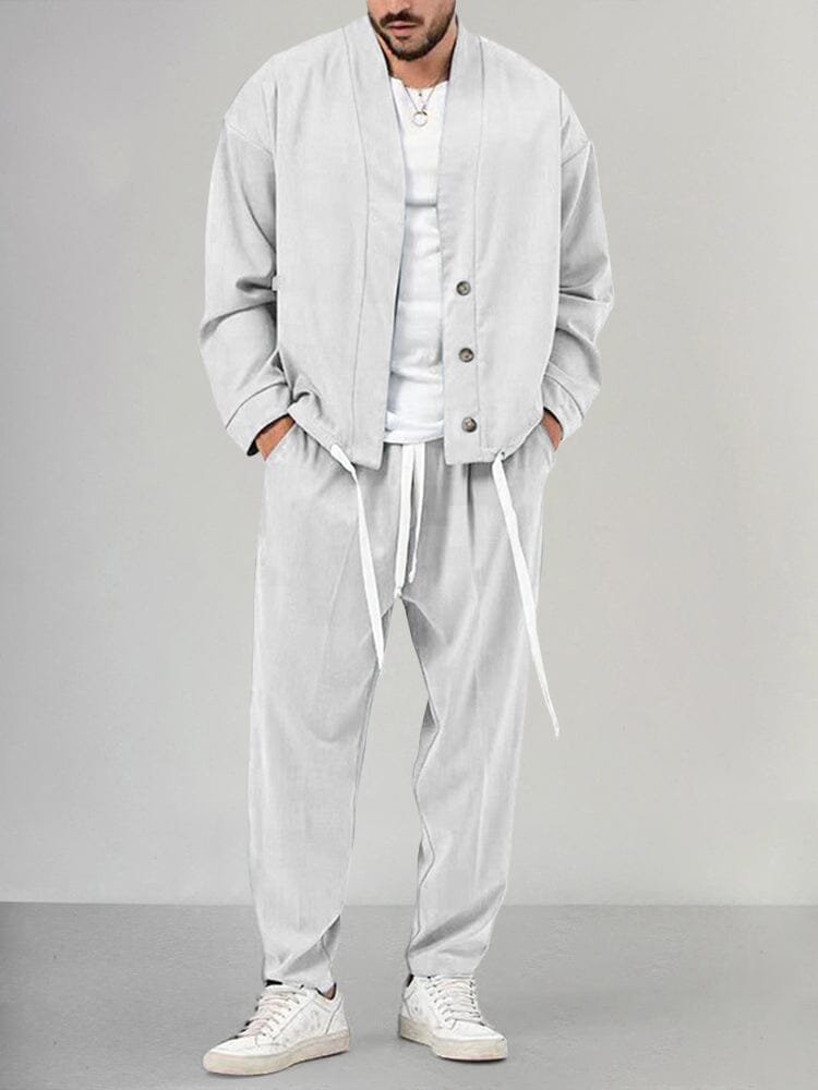 Men's Relaxed Overshirt and Matching Pants Set