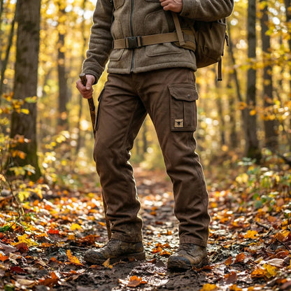 Men's Slim Tapered Cargo Trousers with Patch and Side Pockets
