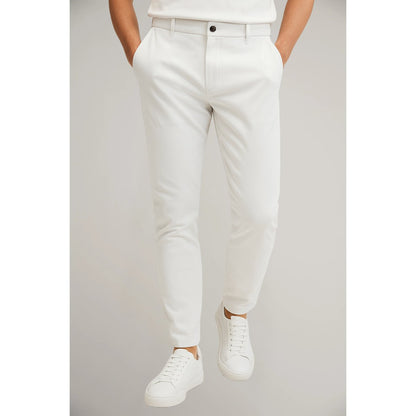 Men's Tailored Slim-Fit Business Suit Trousers