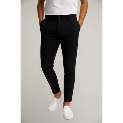 Men's Tailored Slim-Fit Business Suit Trousers