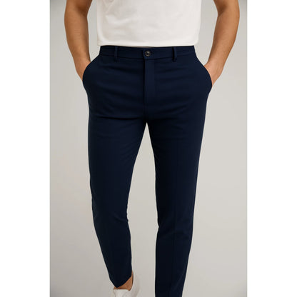 Men's Tailored Slim-Fit Business Suit Trousers