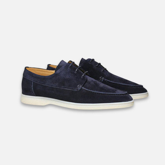 Men's Suede Lace-Up Hybrid Derby Loafer Shoes