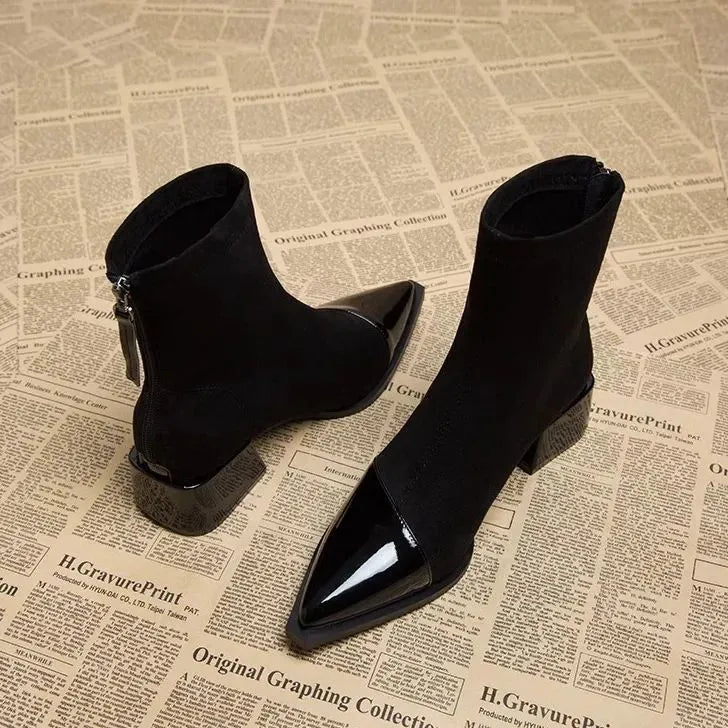 Women's Block-Heel Winter Ankle Booties
