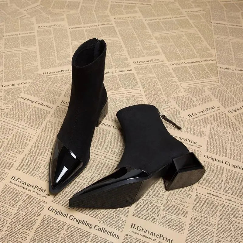 Women's Block-Heel Winter Ankle Booties