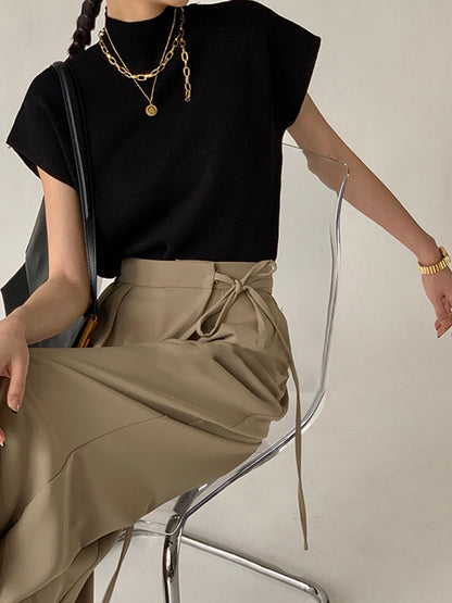 Women's Short-Sleeve Mock Neck Casual Top