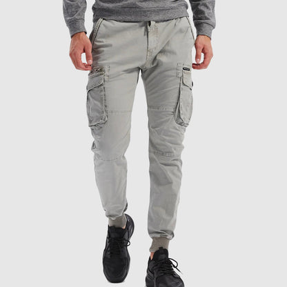 Men's Tapered Slim Cargo Pants with Pockets