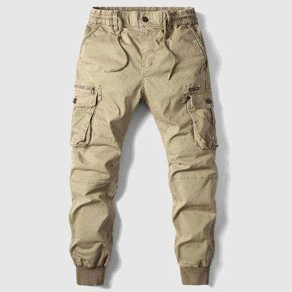 Men's Tapered Slim Cargo Pants with Pockets