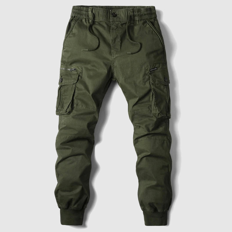 Men's Tapered Slim Cargo Pants with Pockets