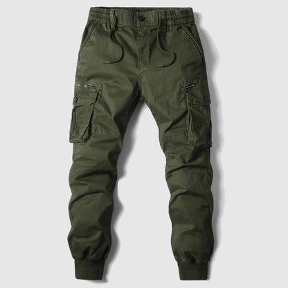 Men's Tapered Slim Cargo Pants with Pockets