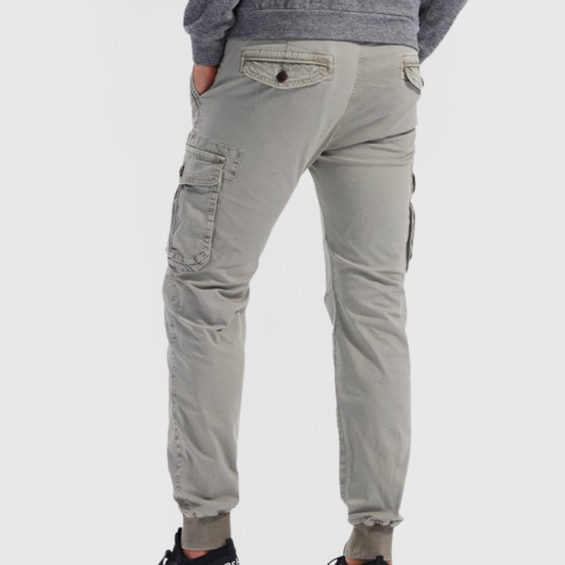 Men's Tapered Slim Cargo Pants with Pockets