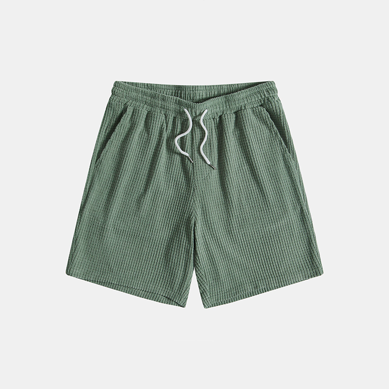 Men's Casual Button-Down Shirt and Shorts Duo Set