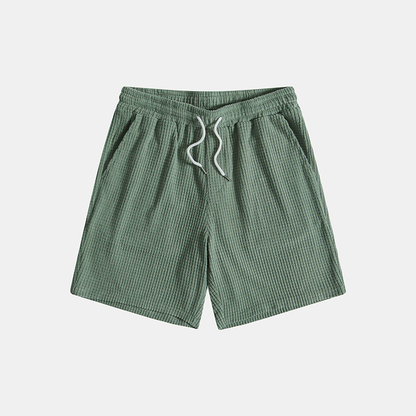 Men's Casual Button-Down Shirt and Shorts Duo Set