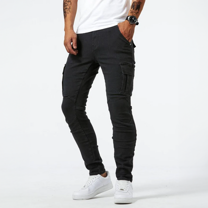 Men's Slim-Fit Cargo Trousers with Pockets