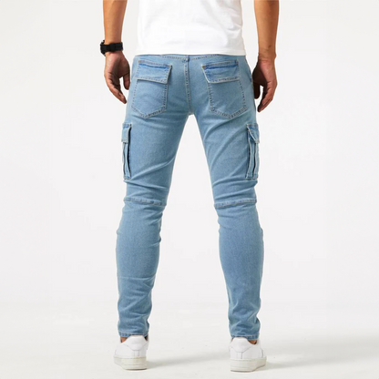 Men's Slim-Fit Cargo Trousers with Pockets