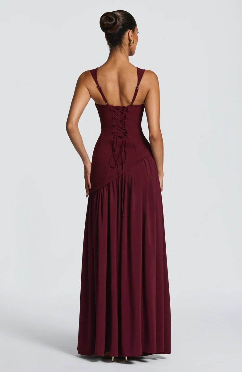 Mother of the Bride Square-Neck Sleeveless A-Line Maxi Dress