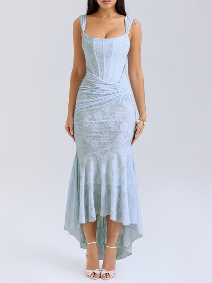 Mother of the Bride Jacquard Lace Corset Mermaid Gown