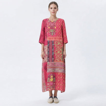 Ethnic Boho Summer Maxi Dress for Women