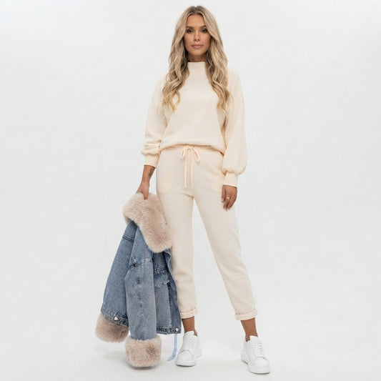 Women's Loose-Fitting Two-Piece Loungewear Set