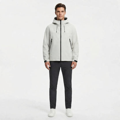Men's Hooded Windproof and Waterproof Shell Jacket