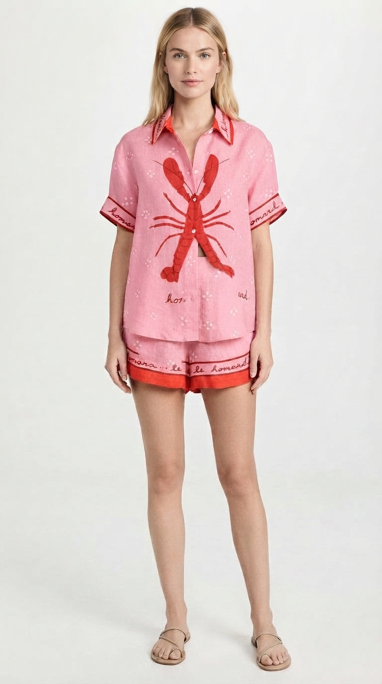 Women's Two-Piece Shorts Set for Summer and Beach