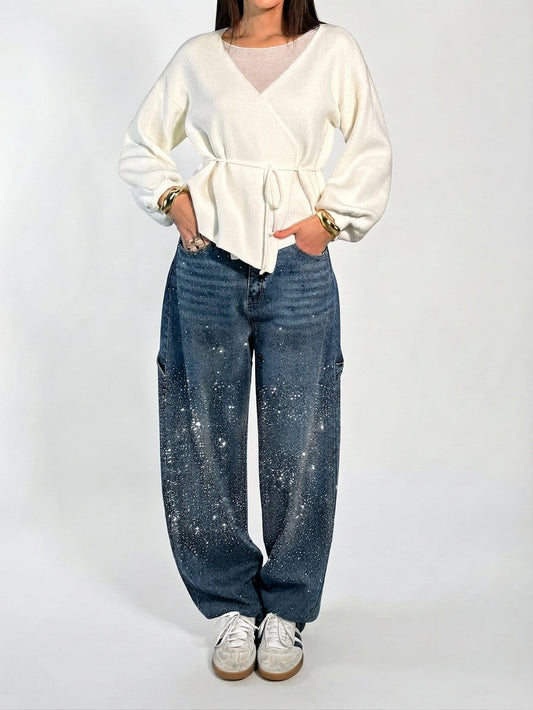 Women's Rhinestone Embellished Jeans