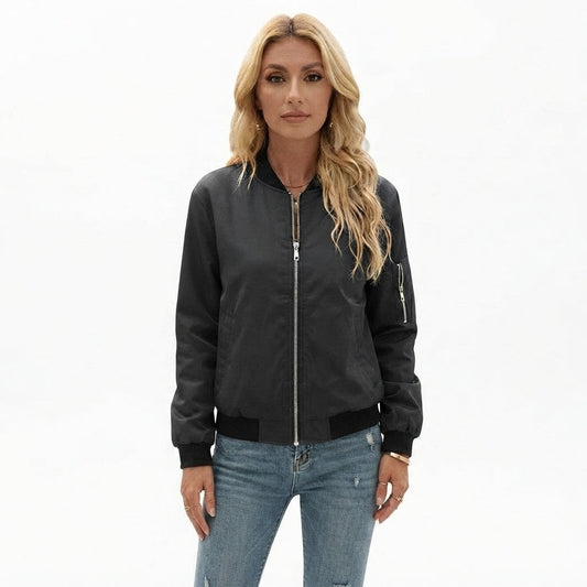 Women's Classic Zip-Front Casual Jacket